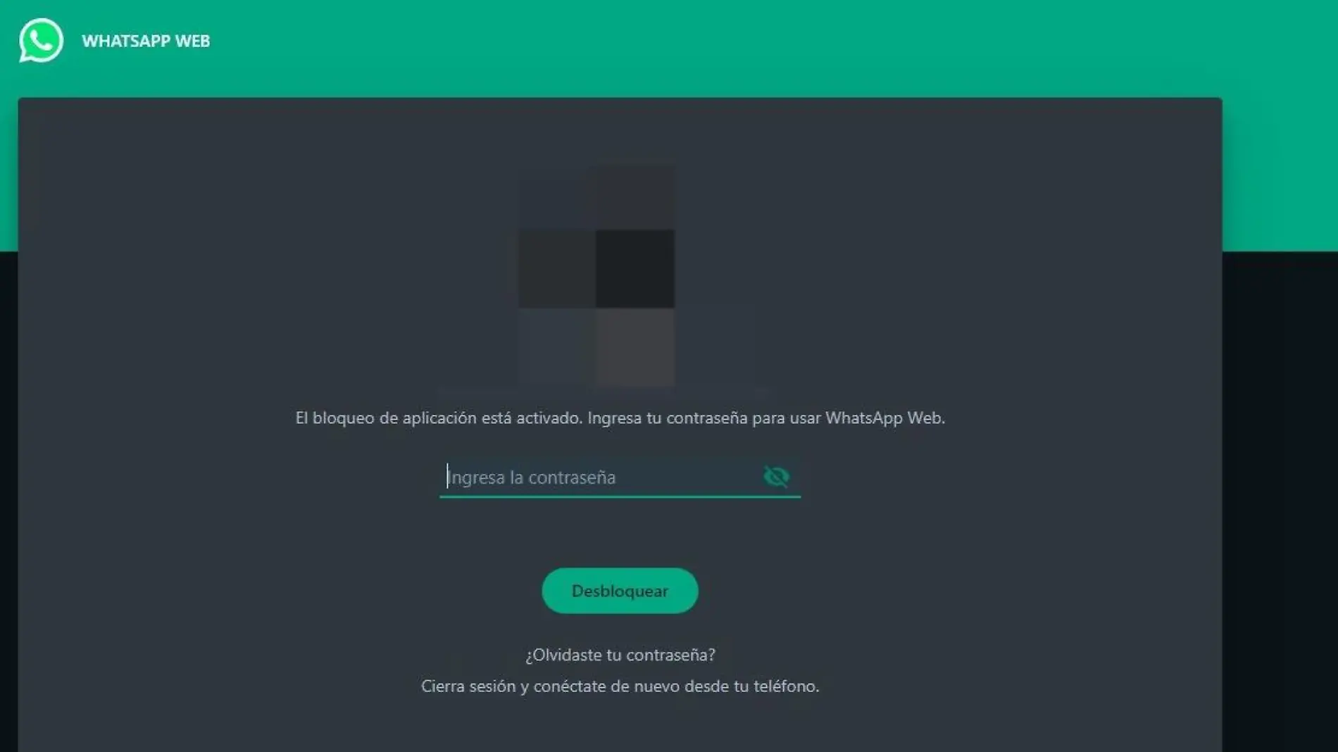 Bloqueo de aplicación WhatsApp